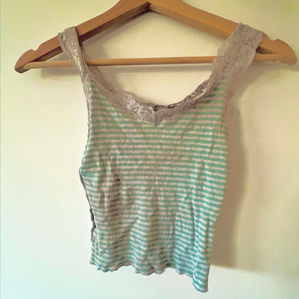 Striped Lace Tank